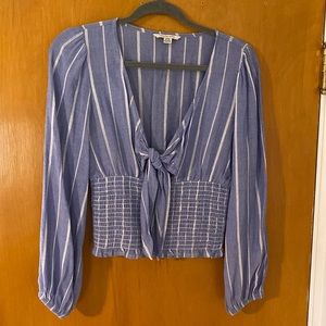 Blue Striped, Small, American Eagle Blouse